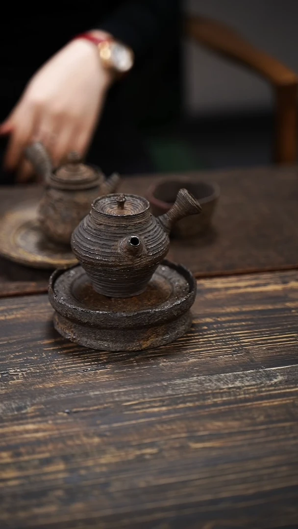 全手工制作  南蛮 侧把壶  130cc