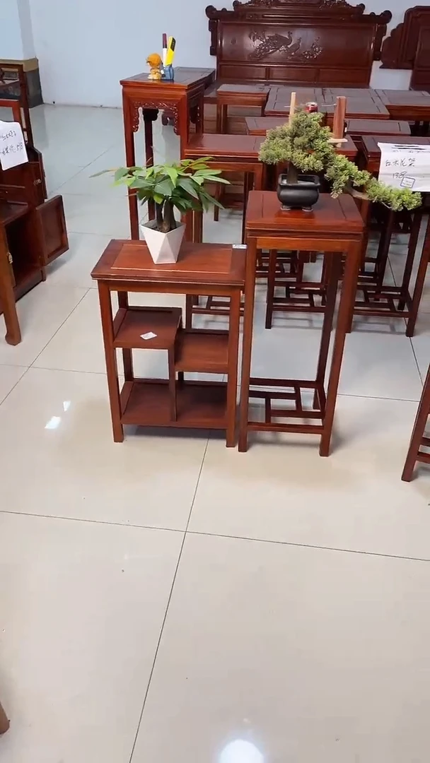 紫檀木类端景台花梨木花架置物架