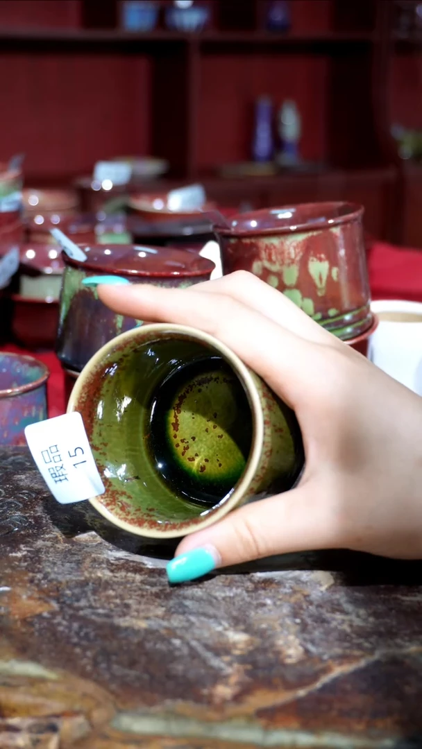 摆件精品窑变钧瓷茶器