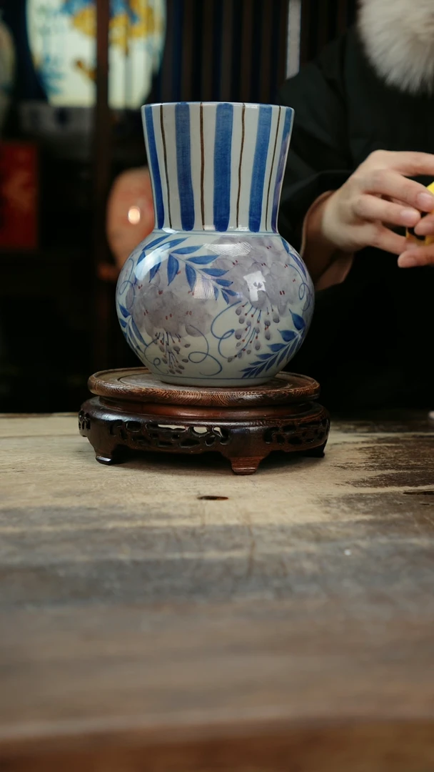 【闪购商品】瓷片景德镇纯手工釉下彩精品花瓶