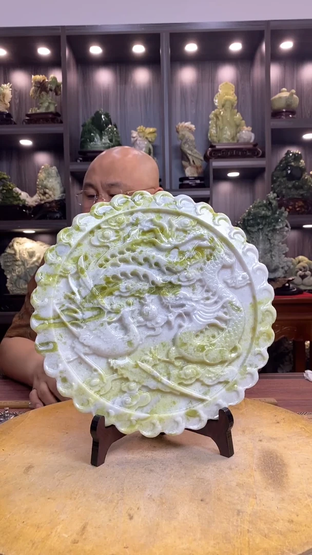 玉咩*咩玉岫岩料手工雕刻摆件居家装饰送礼一物一图