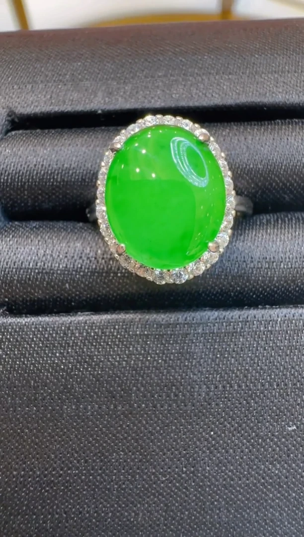 银S925镶嵌戒指翡翠多样性团购发一件