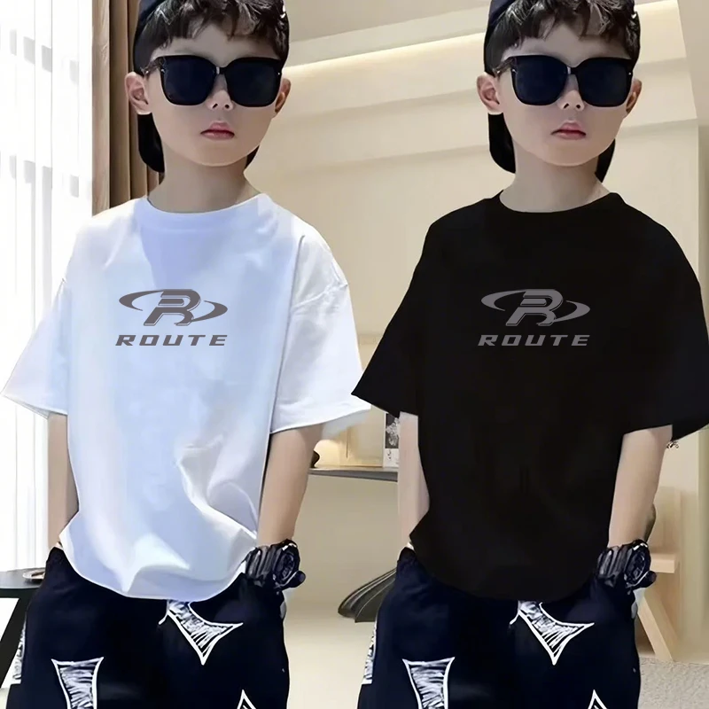 2025新款夏装儿童短袖t恤男童纯棉t恤宽松洋气半袖儿童上衣夏装
