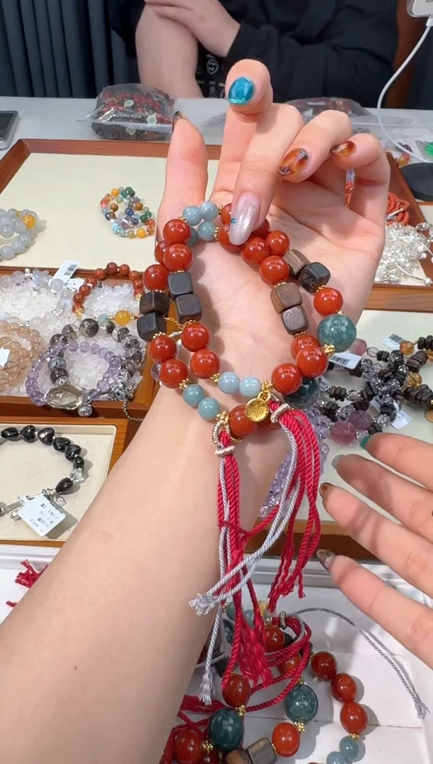 【闪购商品】南红玛瑙手链未镶嵌A034南红翡翠木头款