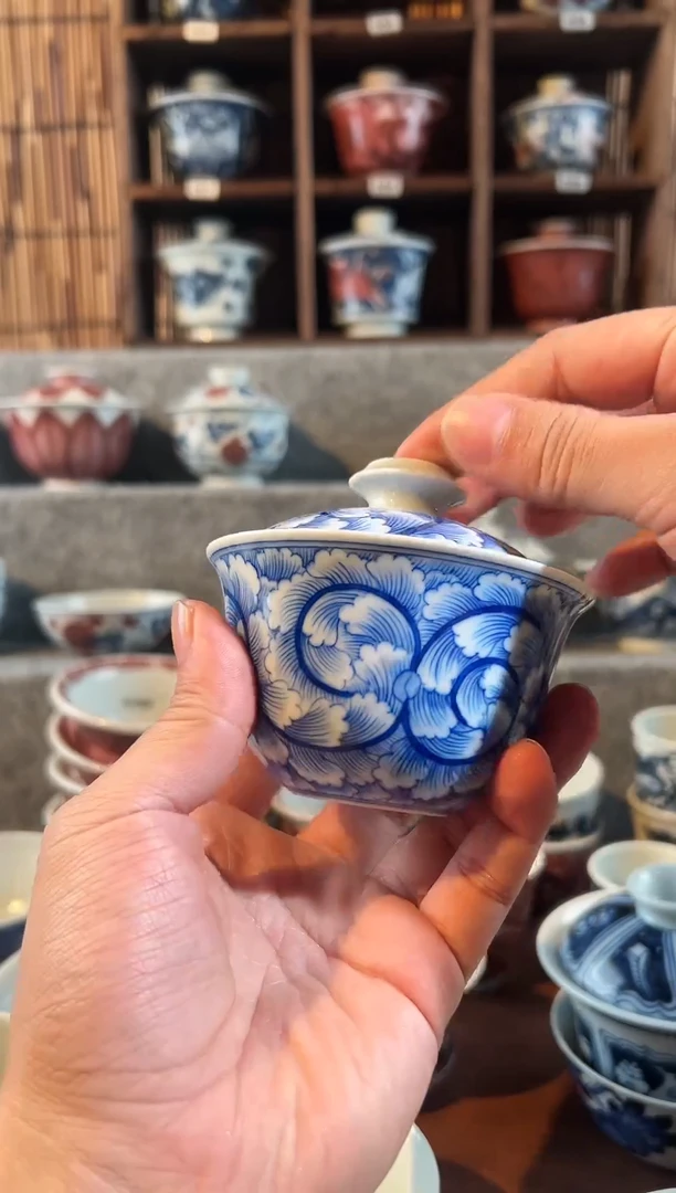 【闪购商品】天禄言瓷盖碗花卉缠枝