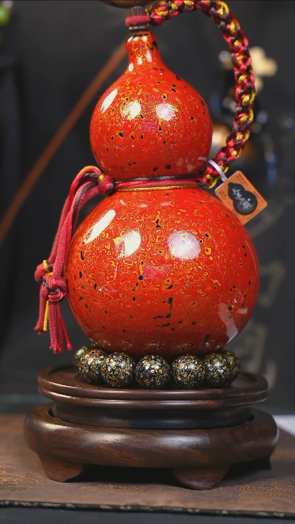 【闪购商品】YT214漆艺酒葫芦不包手串及旋转底座