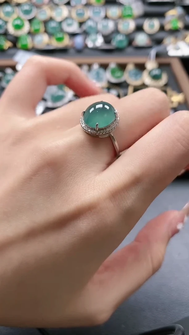 【闪购商品】翡翠戒指银S925镶嵌51151