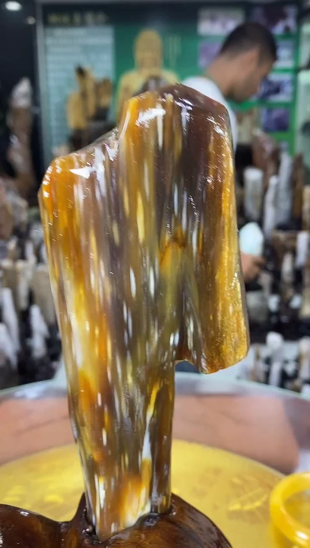 未镶嵌珠宝奇石硅化玉缅甸天然树化玉摆件