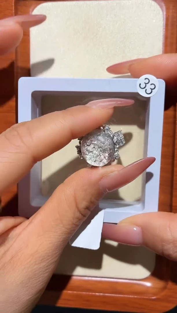 银S925镶嵌戒指水晶F****.定制