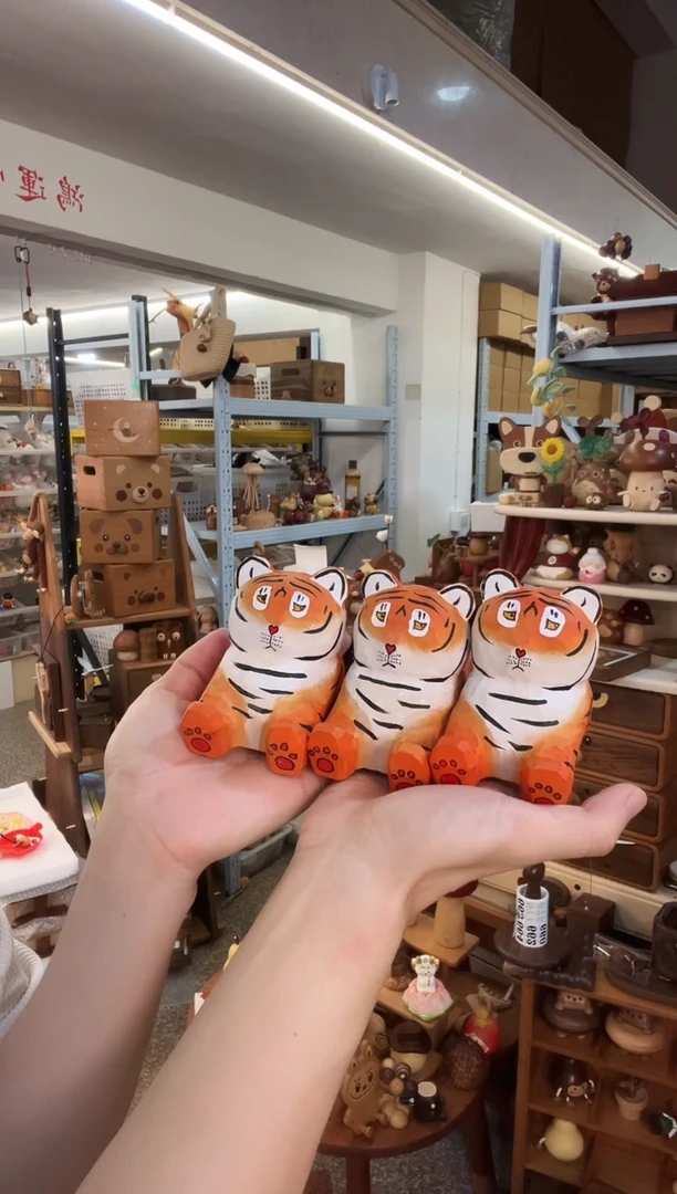 木木雕老虎手机支架1个