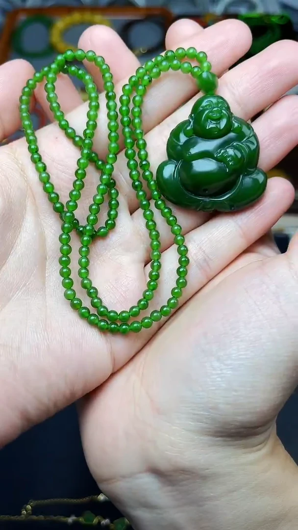 颈饰未镶嵌和田玉佛公  06