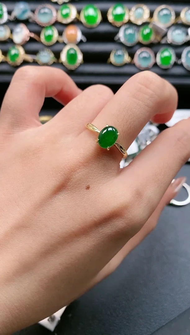 【闪购商品】翡翠戒指银S925镶嵌11111