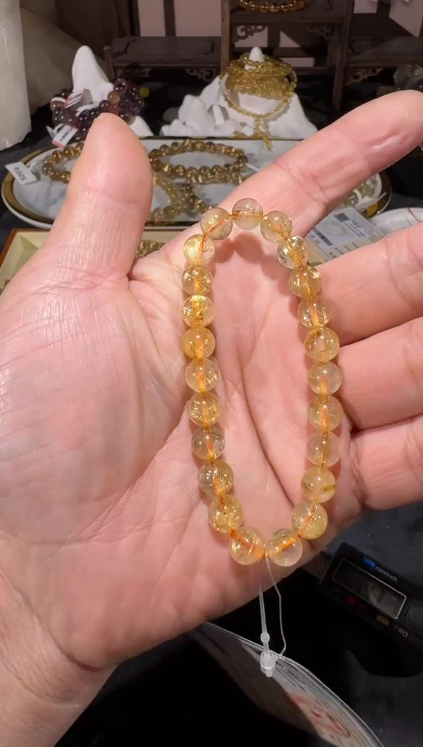 未镶嵌手串发晶SJ-956金发晶