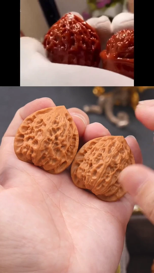 【闪购商品】文玩核桃把件34蜡皮金牛