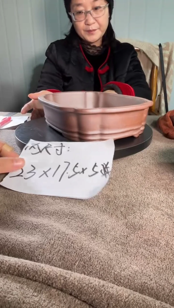 宜兴紫砂花盆小盆