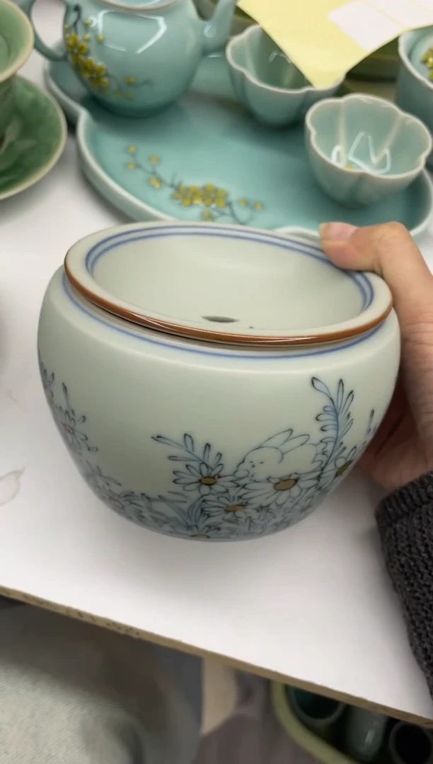 手工彩绘   慧仙青瓷 龙泉青瓷大促