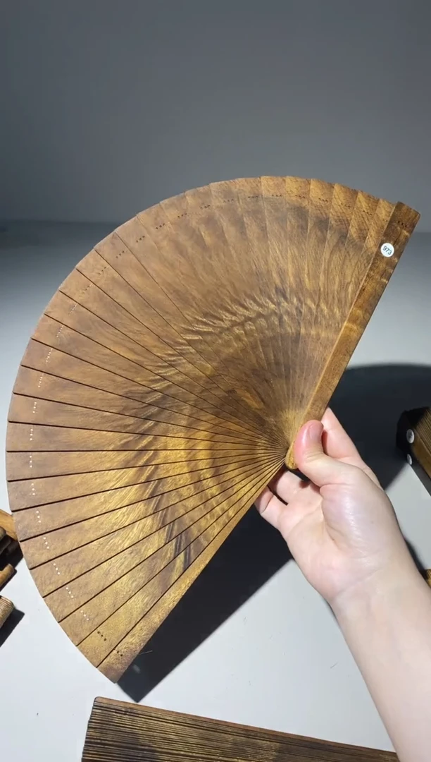 金丝楠21cm金丝楠木小叶桢楠扇973