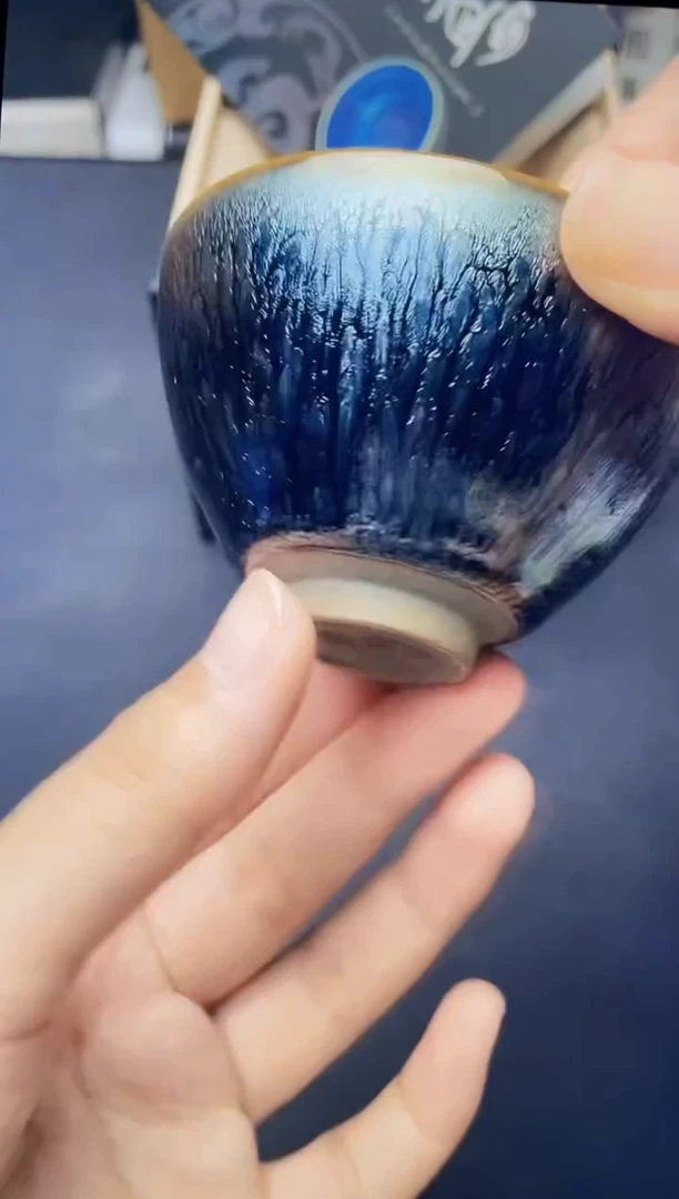 茶盏若烨百花小敛口