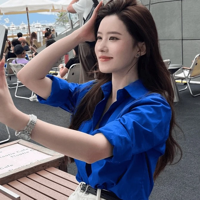 理想都市春季新款时尚休闲百搭韩版简约纯色衬衫高腰长裤套装女