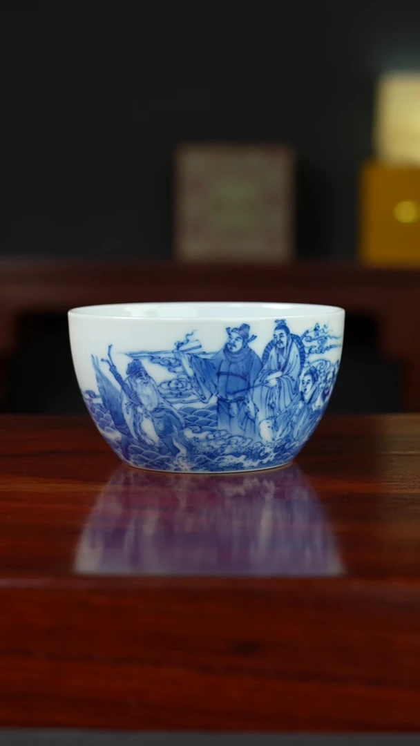 祖传窑真柴窑传承400年八仙过海主人杯