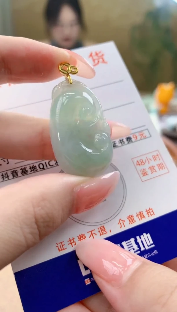 颈饰未镶嵌翡翠天然A货翡翠挂件