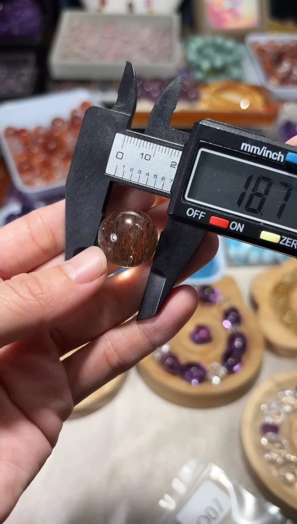 水晶手串未镶嵌Q07黑金超圆珠卡18单颗