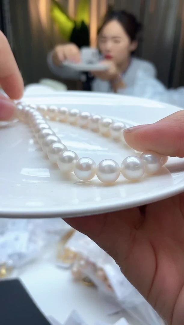 项链未镶嵌淡水珍珠999  无10-11西施全珠项链