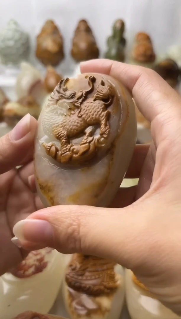 石材方解石棉纹正常不退换麒麟