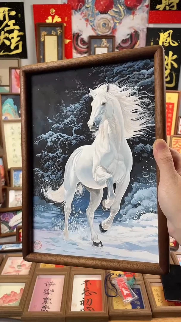 国画纯手绘书法绘画作品