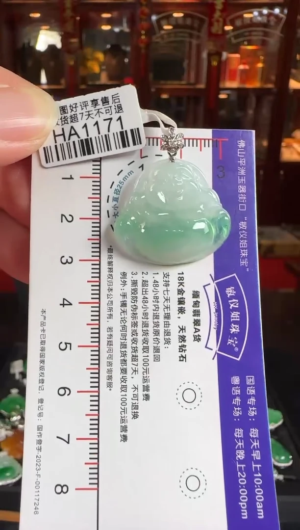 颈饰18K金镶嵌翡翠HA1171佛公