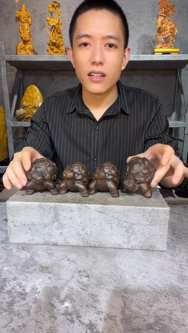 木黑檀木精工雕刻摆件