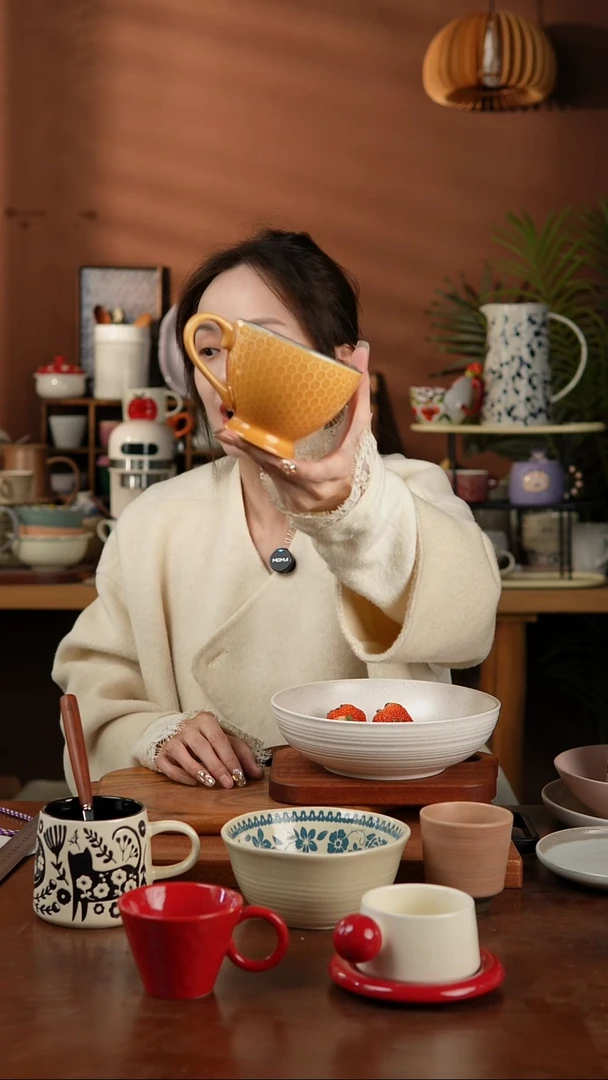 【闪购商品】碗南瓜色早餐杯 微瑕凑满20发货