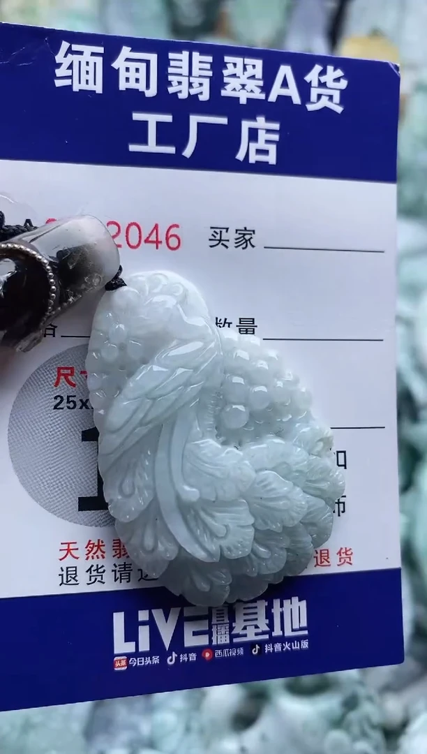 翡翠未镶嵌吊坠(不含链)1