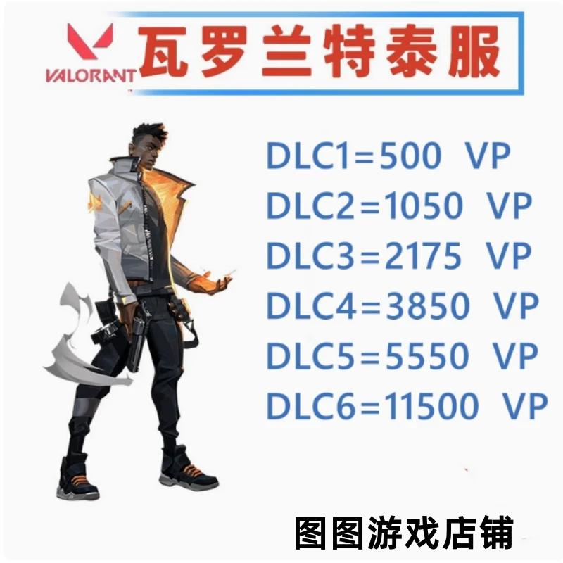 Valorant瓦罗兰特THA泰国服 VP特务币点数兑换码