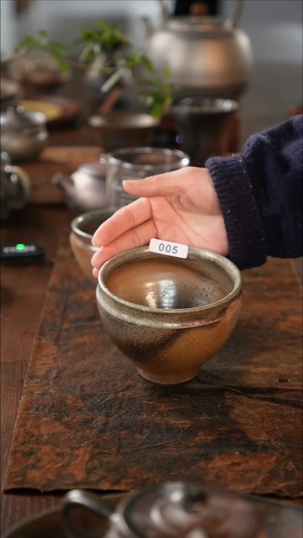 广西钦州坭兴陶纯手工纯柴烧杯300毫升