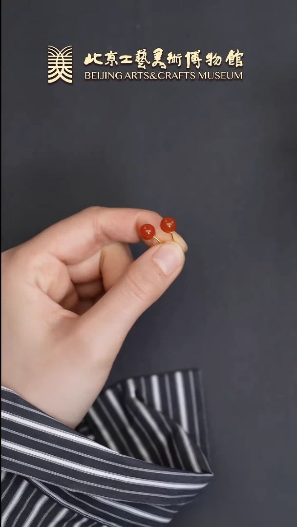 南红玛瑙耳钉银S925镶嵌B0525GMD480（多样性发货）耳钉