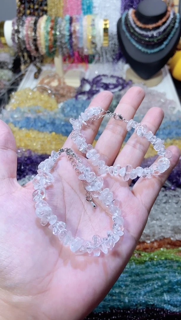 未镶嵌珠宝半成品水晶白水晶手链