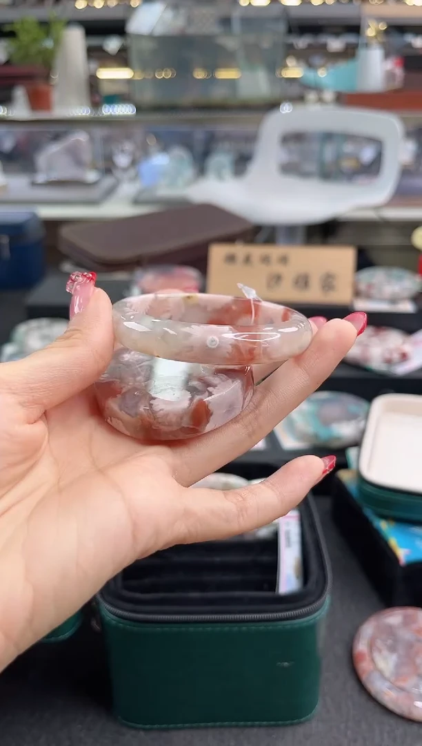 未镶嵌手镯石英质玉53圈口（赠品镯心）2s5966