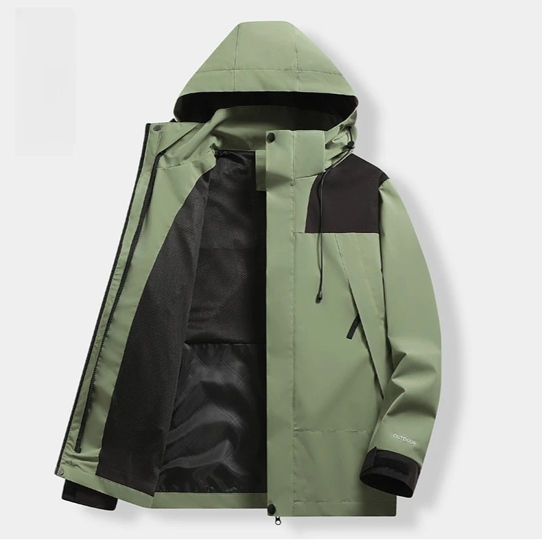 zuoC佐创/连帽防风冲锋衣男装春秋运动休闲拼色夹克2366
