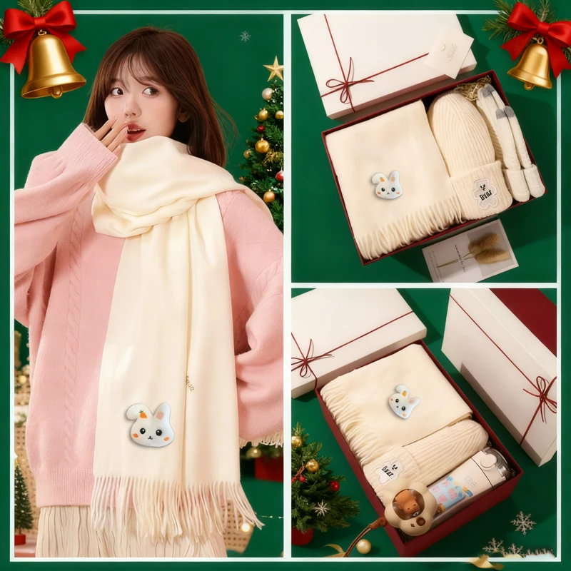 冬季送女朋友生日礼物实用保暖围巾女生闺蜜老婆妈妈纪念日实用