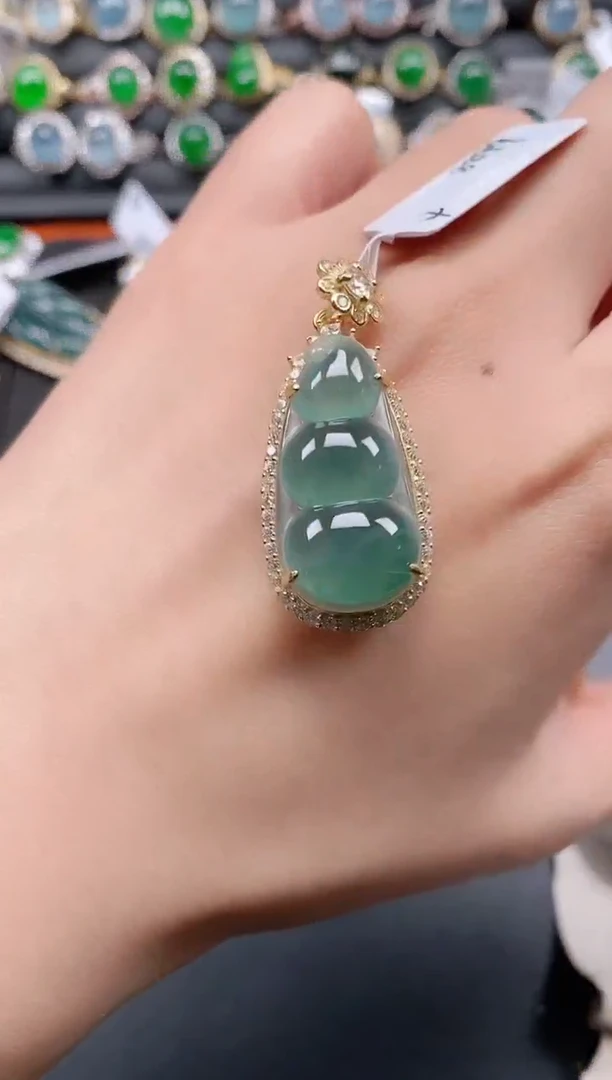 银S925镶嵌戒指翡翠111