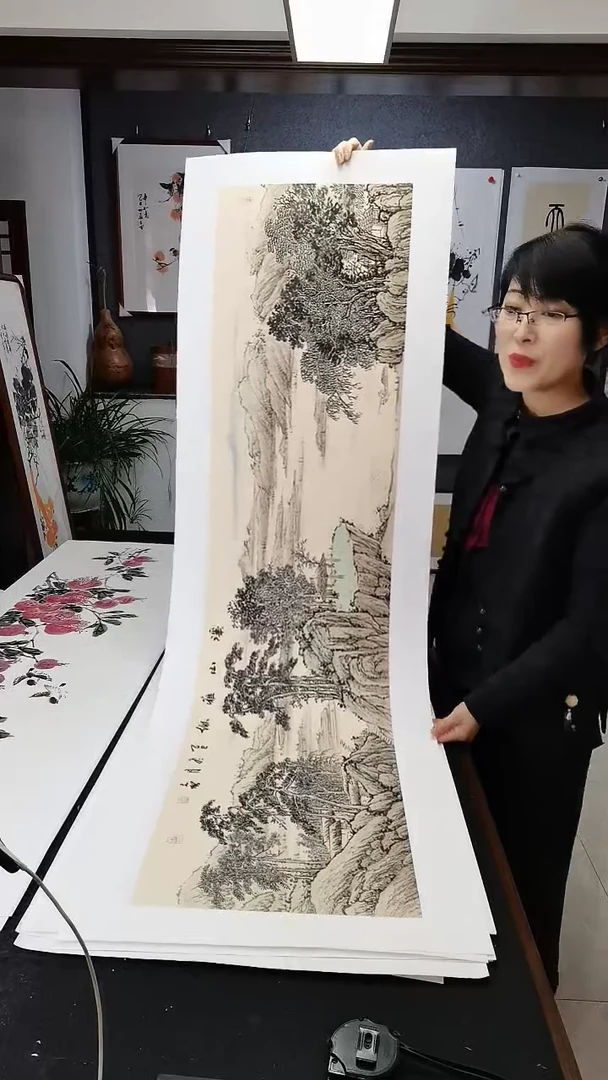 溪山雅趣138*35cm