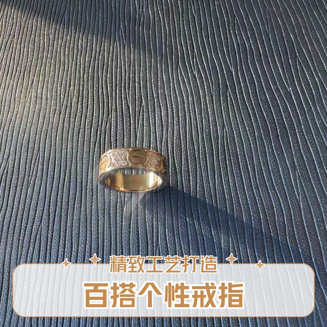 合金戒指 戒指 卡家满天星戒指  J002