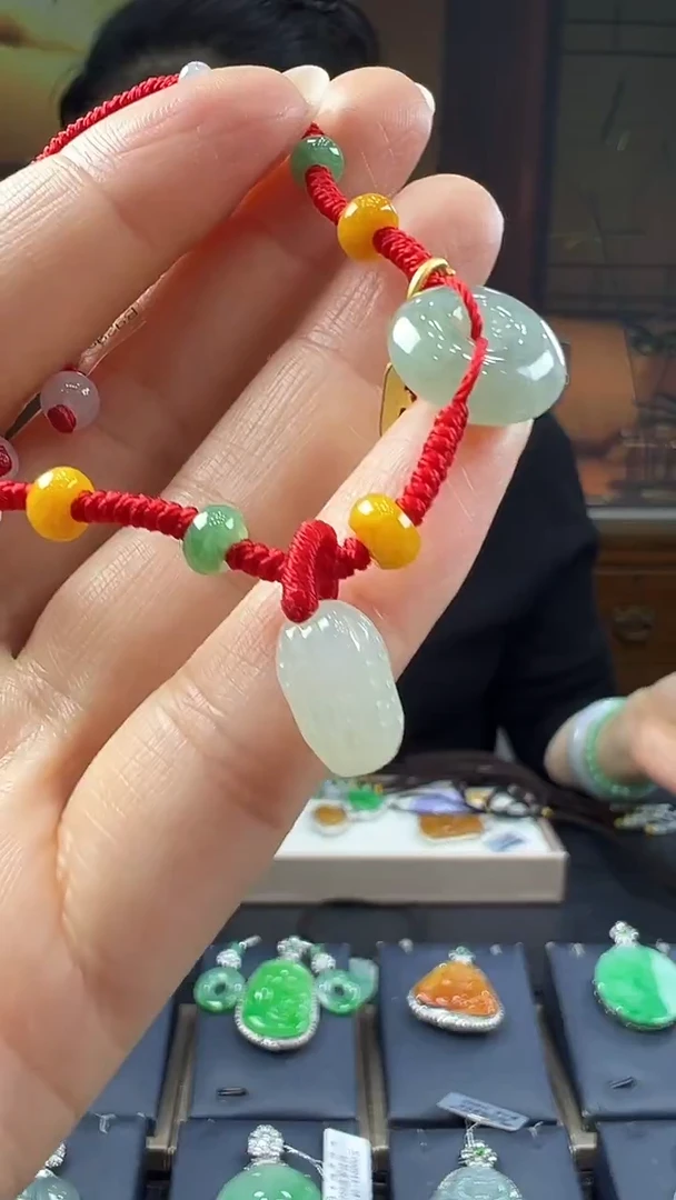 未镶嵌挂件翡翠脚链