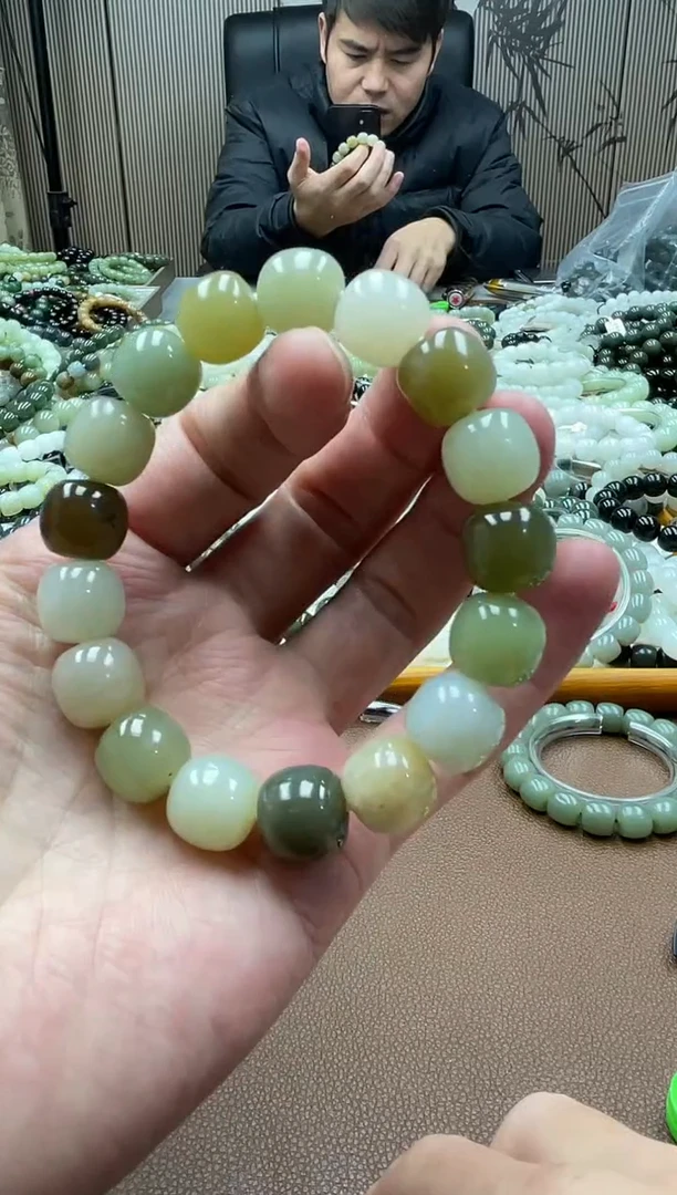 未镶嵌手串和田玉多宝13老型