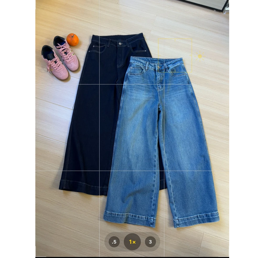 腿精~立体裁剪显瘦宽松牛仔直筒裤 20205新款