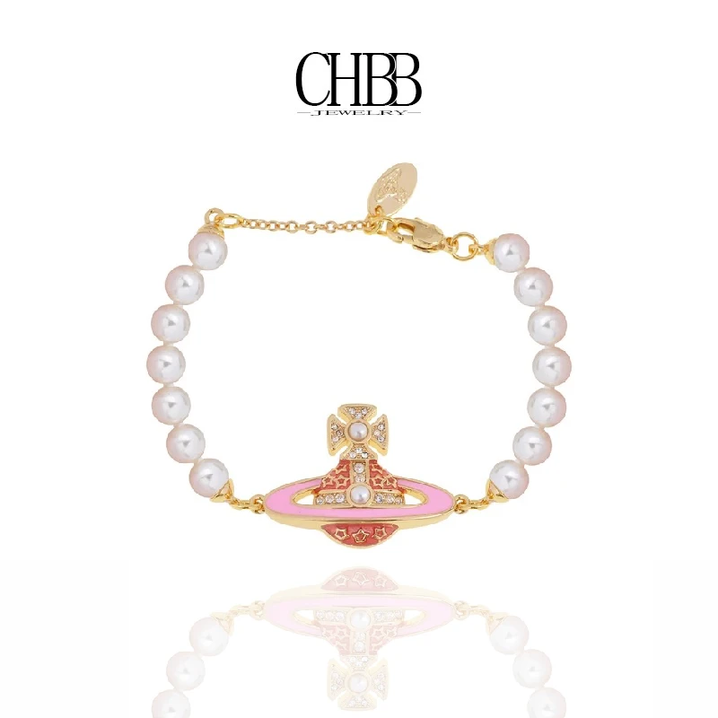 橙画 合金手链 高定星球珍珠镶钻手链轻奢设计时尚百搭小众