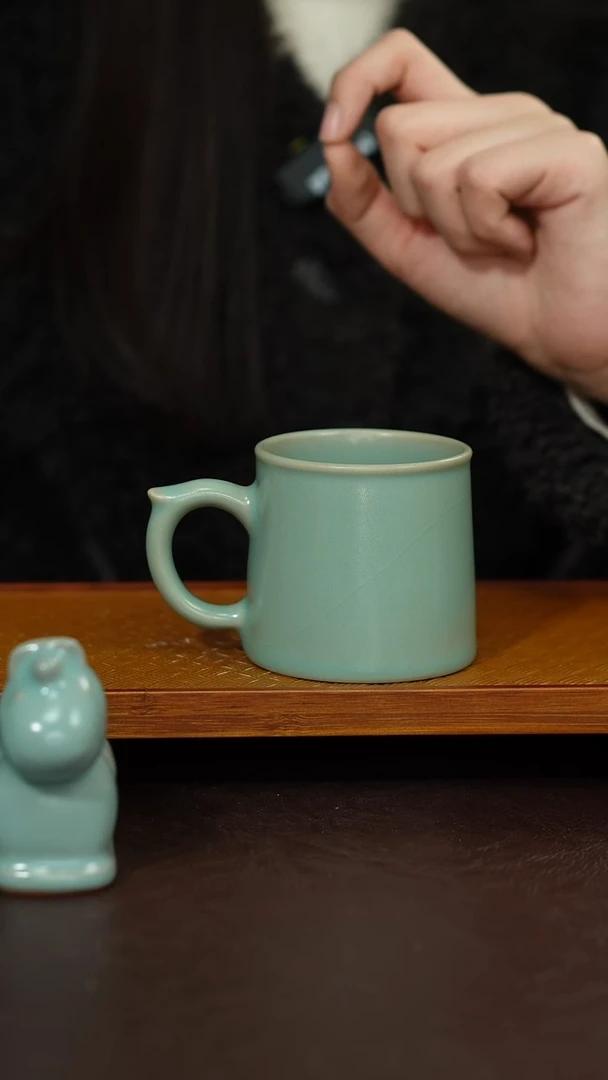 摆件陶原矿原釉汝宋汝瓷