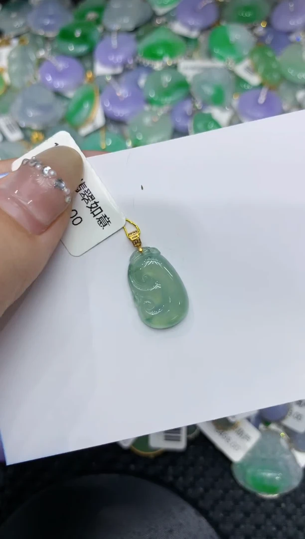 【闪购商品】翡翠颈饰18K金镶嵌222222222