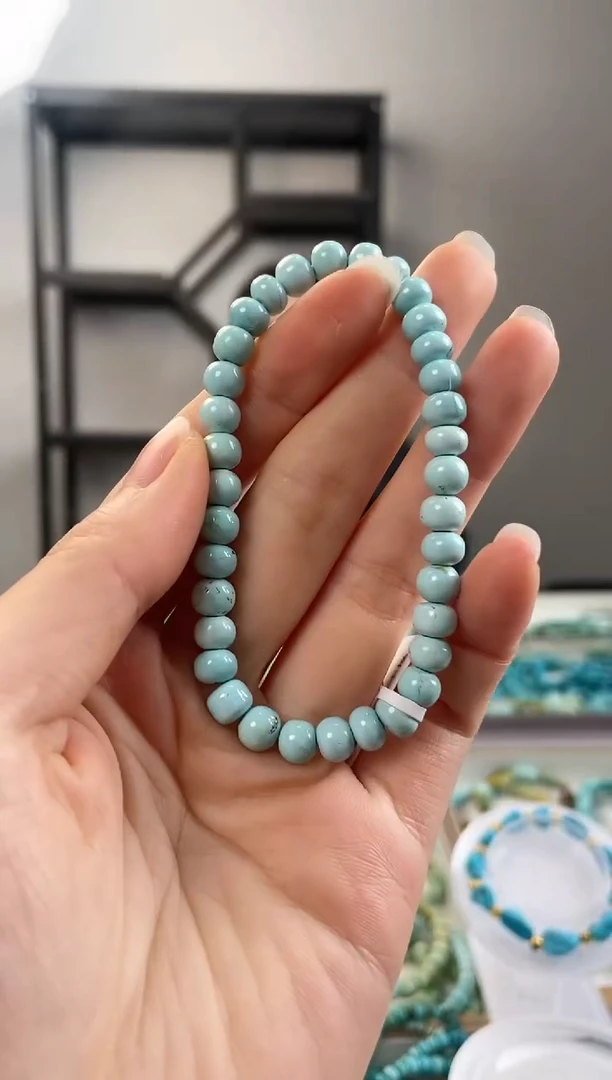 【闪购商品】绿松石珠宝奇石未镶嵌6.5+mm